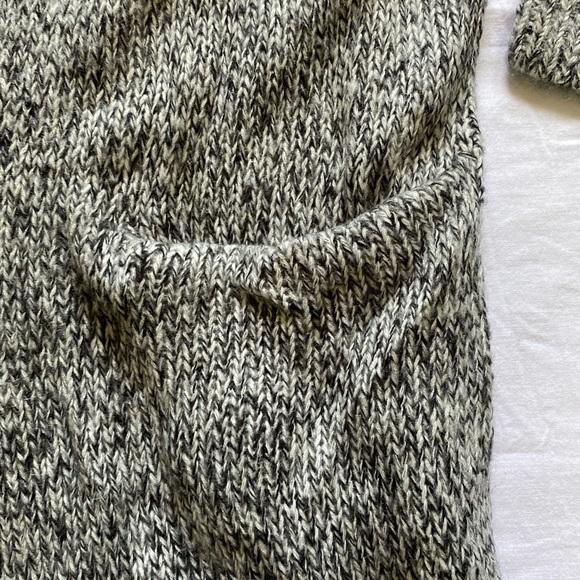 Grey marl long cardigan with pockets - Picture 3 of 4